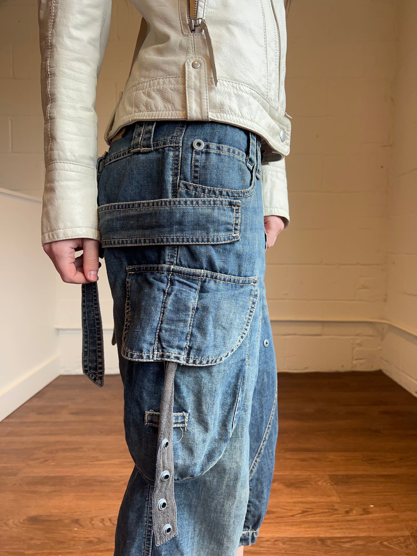 D&G S/S 2004 Denim Parachute Cargo Shorts