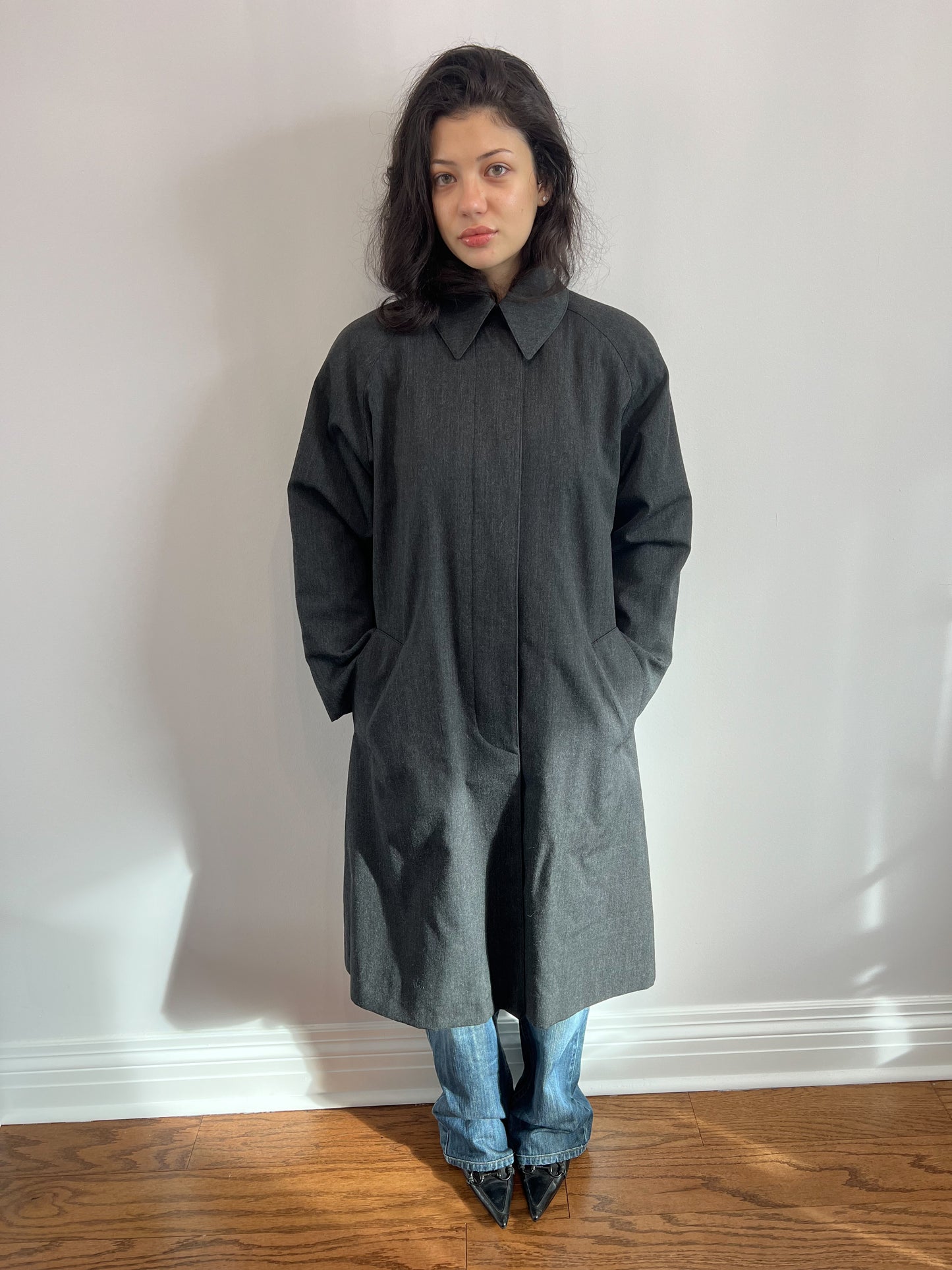 Grey Wool Overcoat