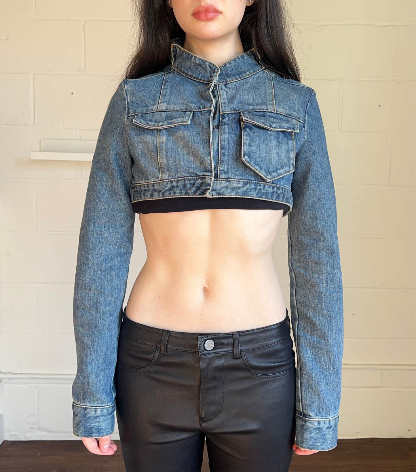 Anne Valerie Hash Cropped Denim Jacket