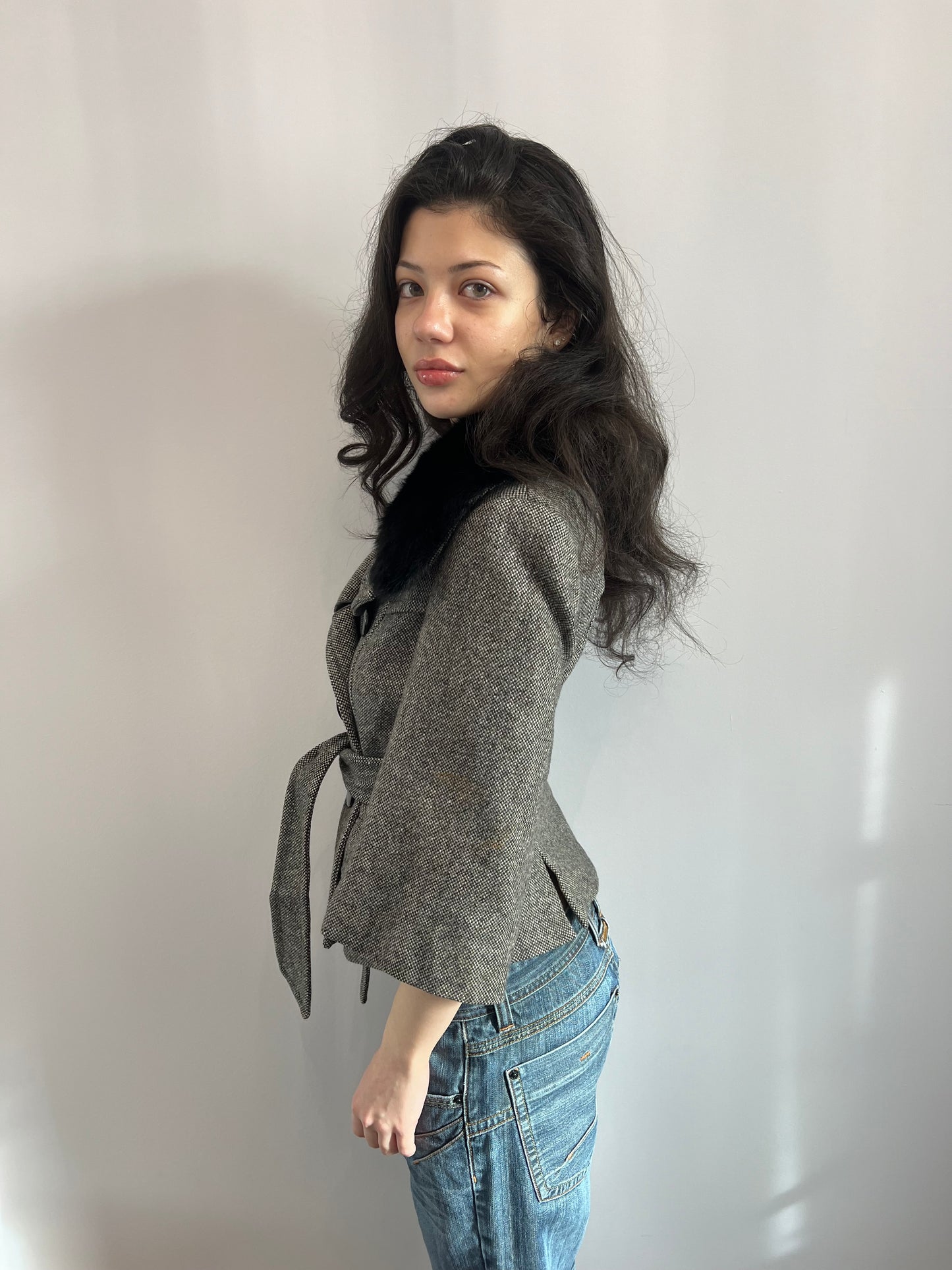 Genuine Fur Collar Peacoat