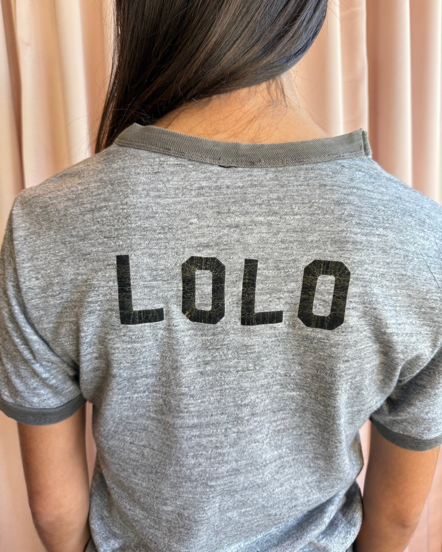 1970's "I'm Hers" Graphic Grey Ringer T-Shirt