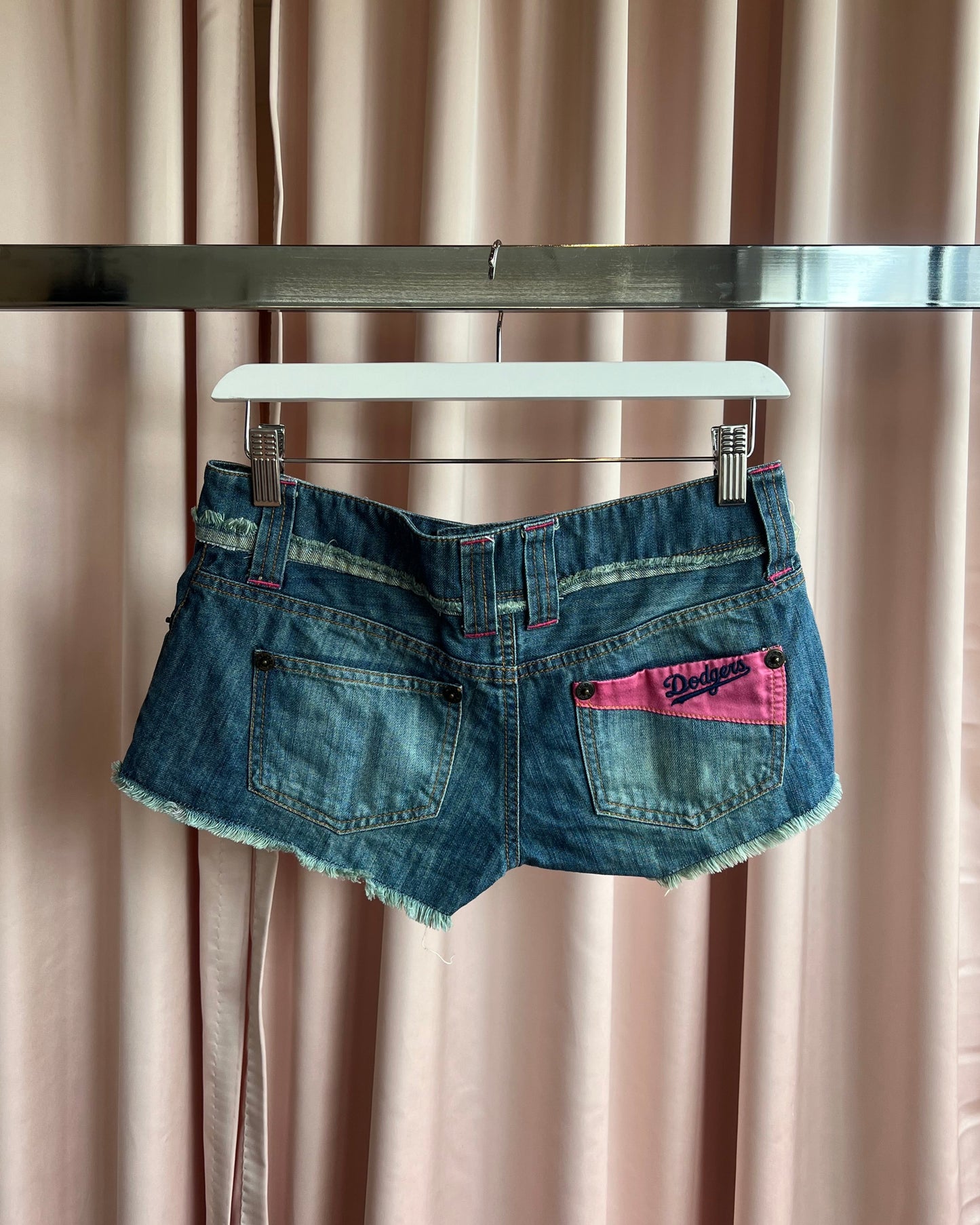 Japanese Brand x MLB LA Dodgers Denim Shorts