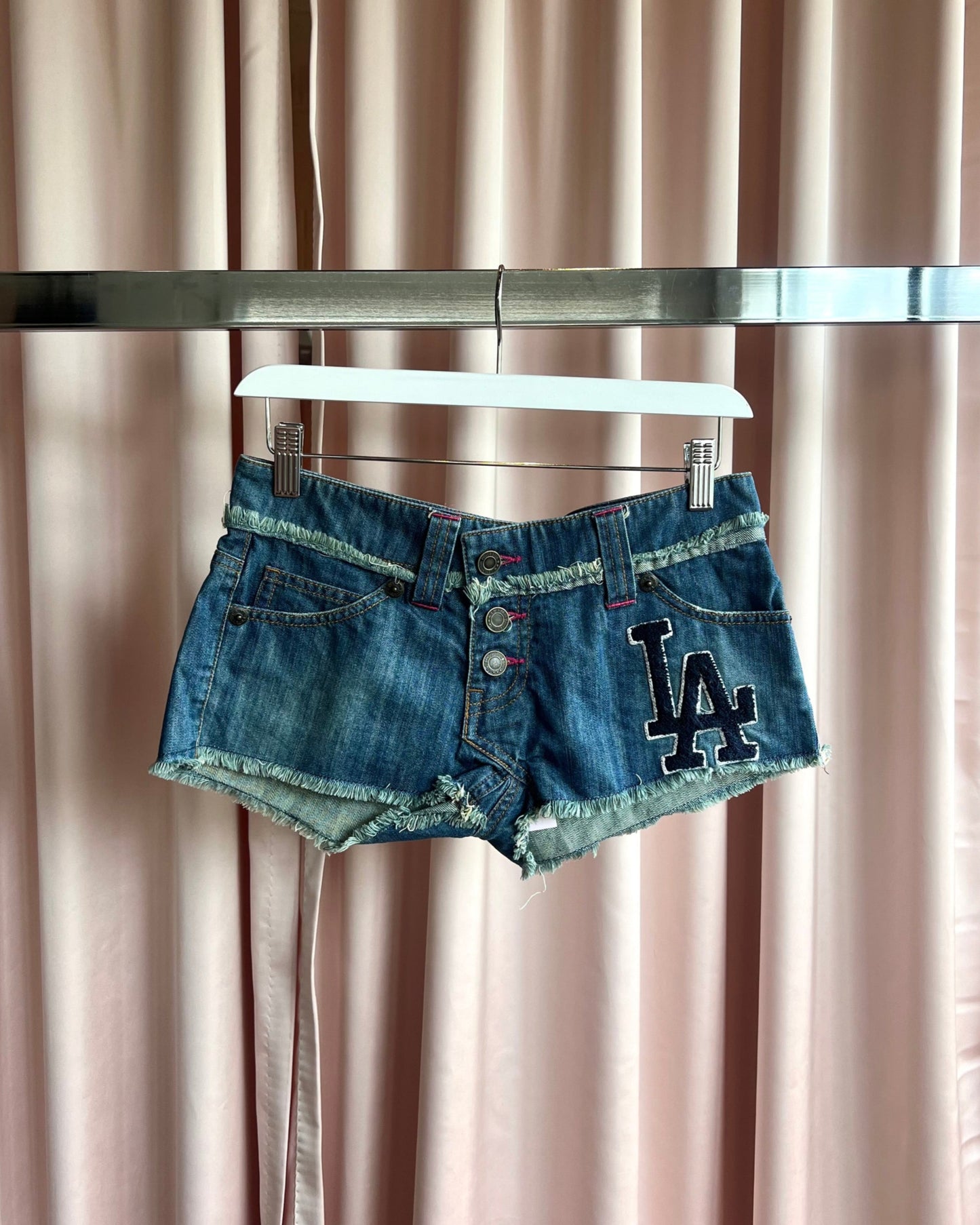 Japanese Brand x MLB LA Dodgers Denim Shorts