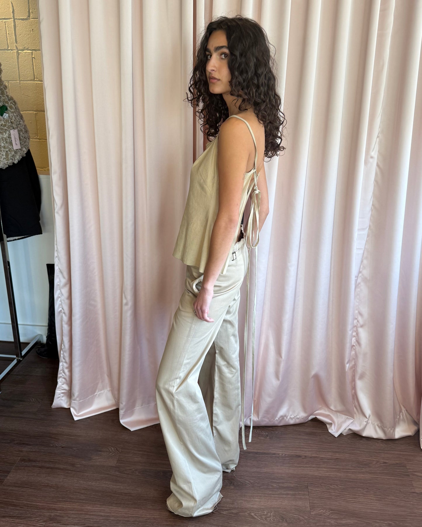 Plein Sud Deadstock S/S 2002 Wide Leg Frayed Waist Trousers