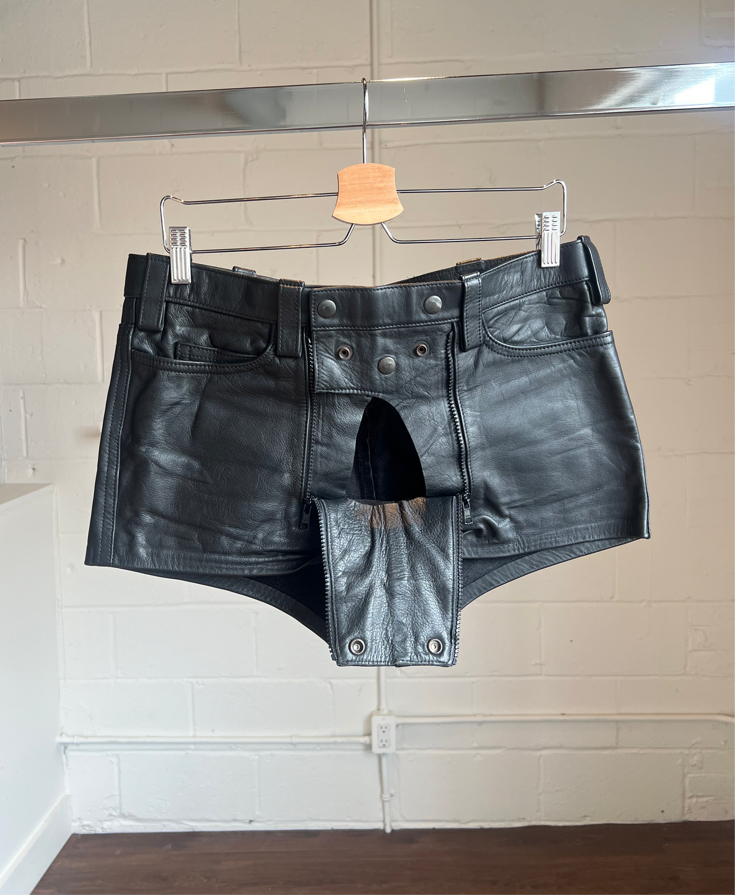 Leather Micro Shorts
