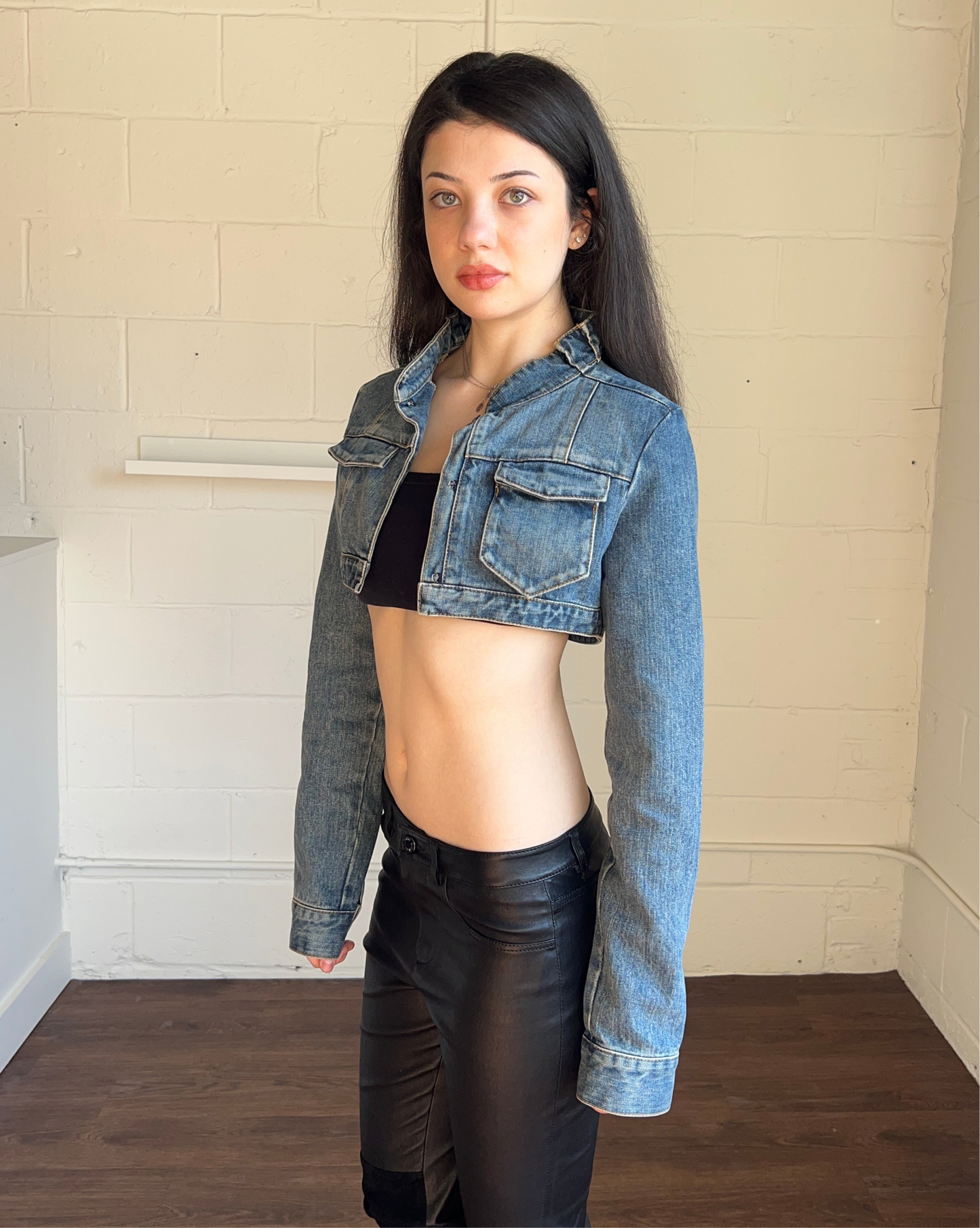Anne Valerie Hash Cropped Denim Jacket