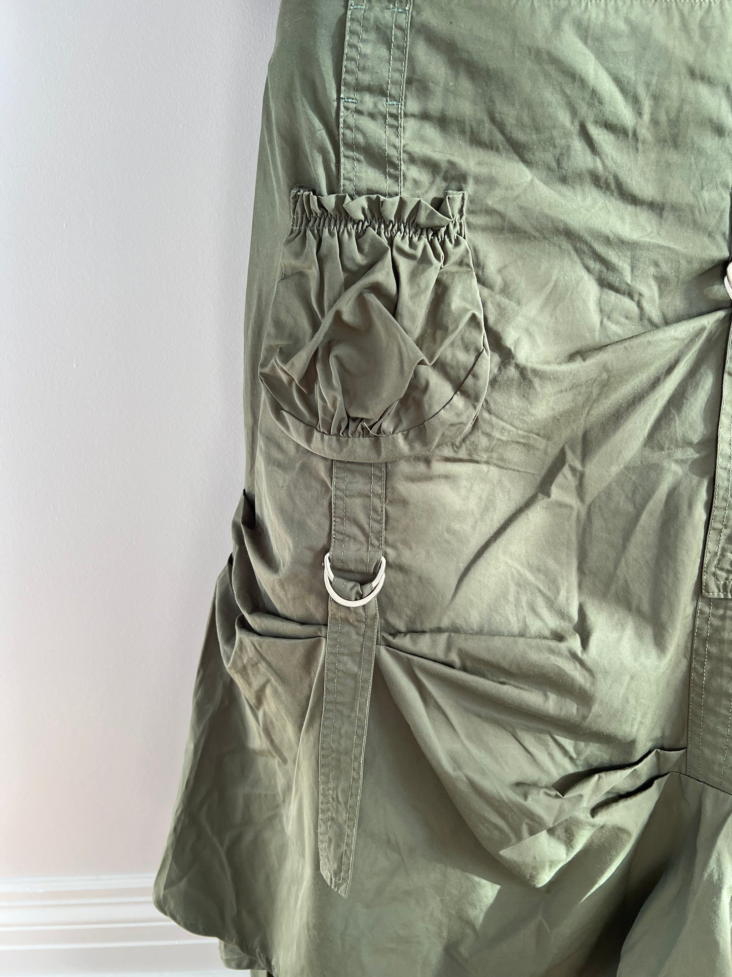 Green Cargo Maxi Skirt