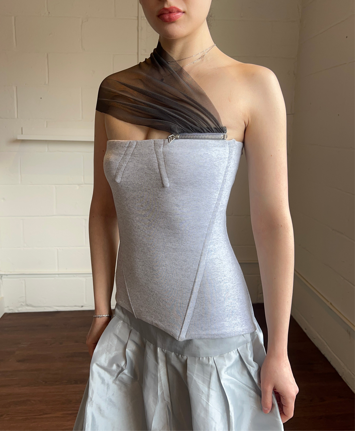 Aurembiaix Polo Bodice with Tulle Sleeve