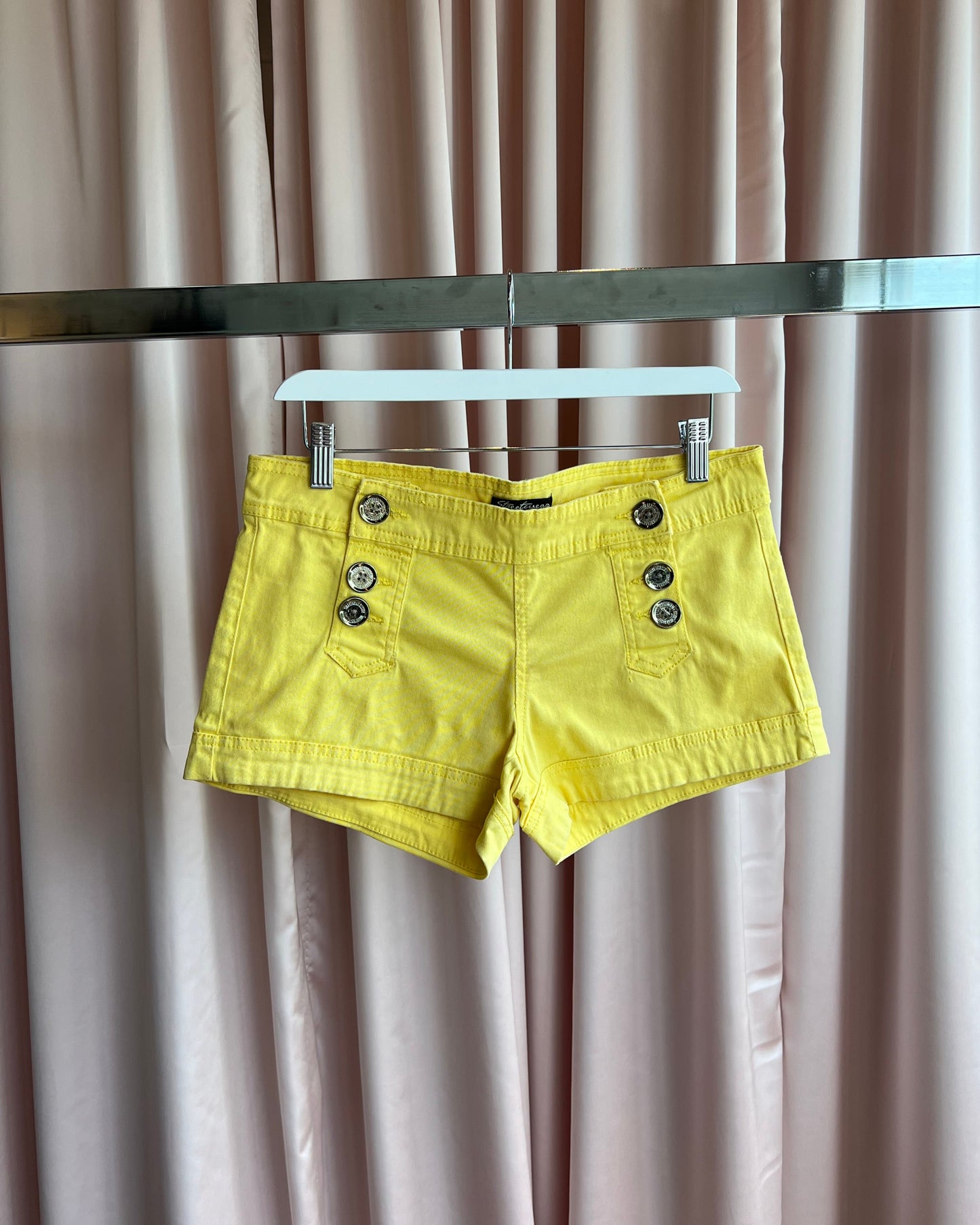 Yellow Low Rise Sailor Shorts