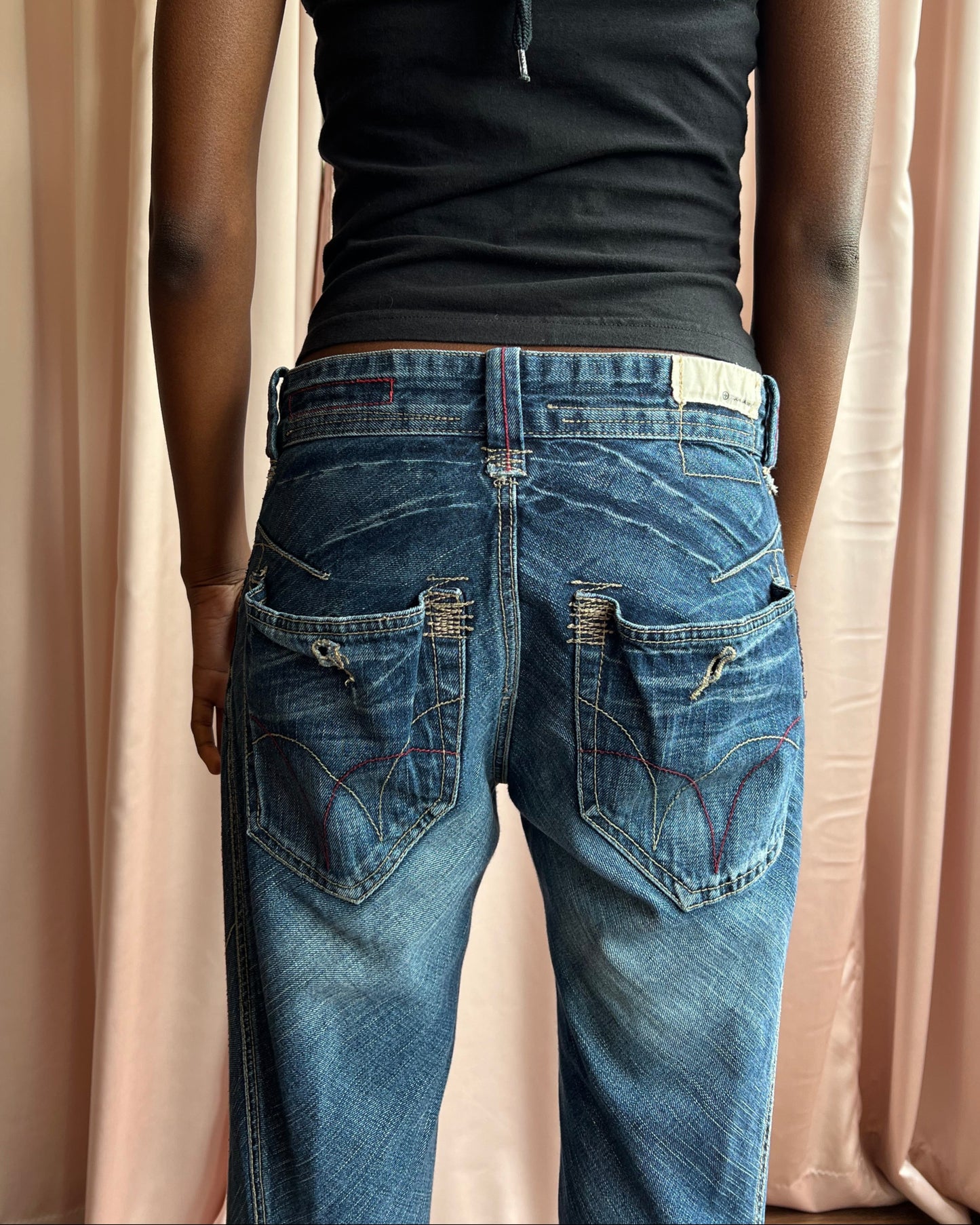 Tough Jeansmith Embroidered Baggy Denim