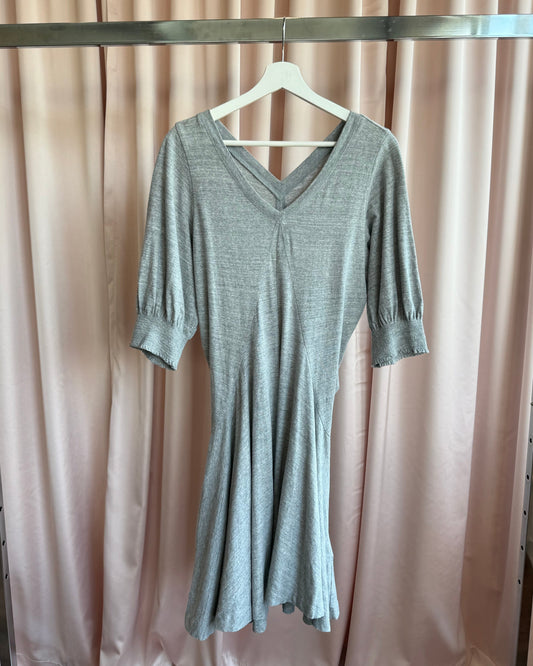 Japanese Brand Grey Ruched Sweat Dress