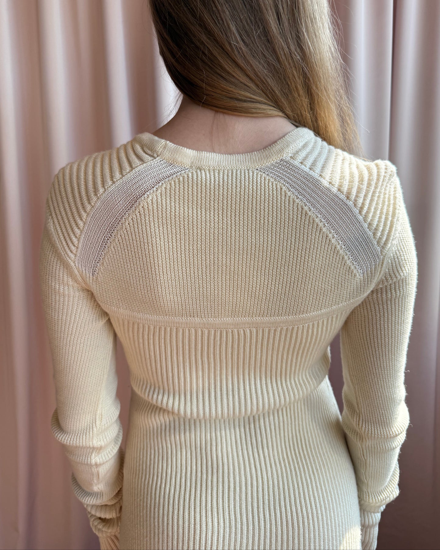 Isabel Marant Cream Knit Cut Out Sweater Dress