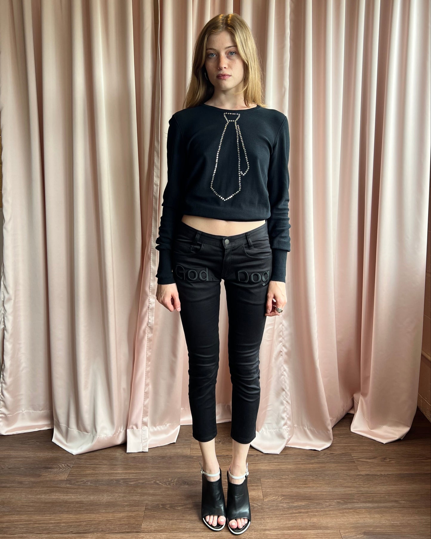 Undercover S/S 2014 "God Dog" Embroidered Black Pants