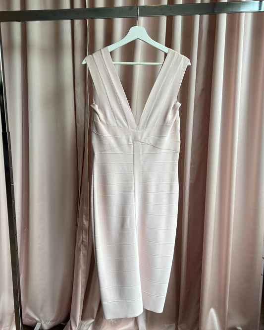 Hervé Léger Baby Pink Bandage Dress