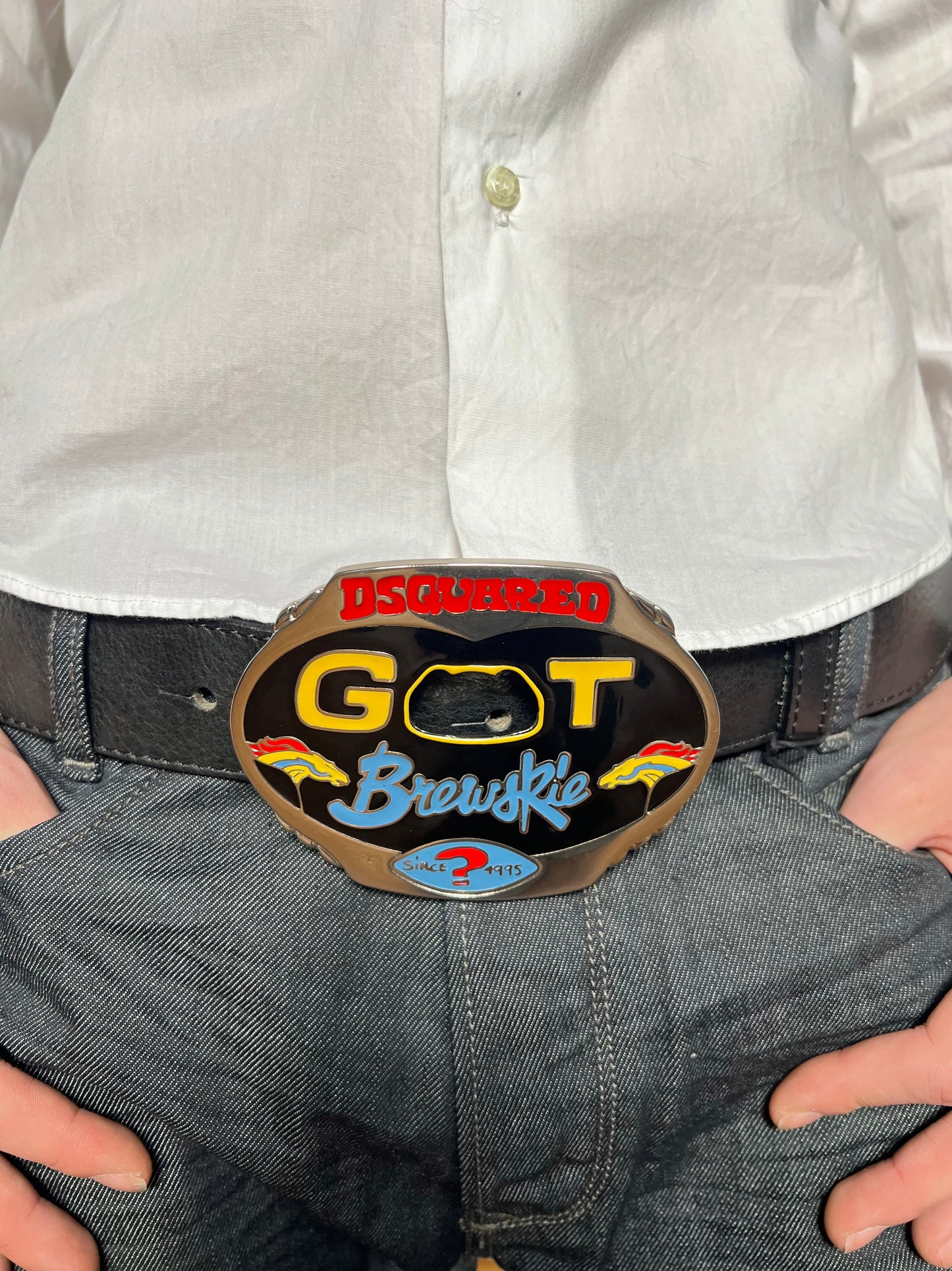 Dsquared² "Got Brewskie" Bottle Opener Belt