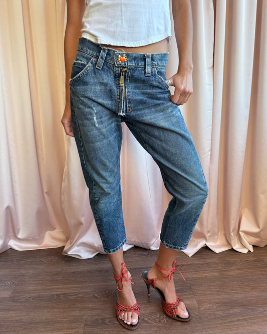 Dsquared² S/S 2005 Crab Embellished Cropped Denim