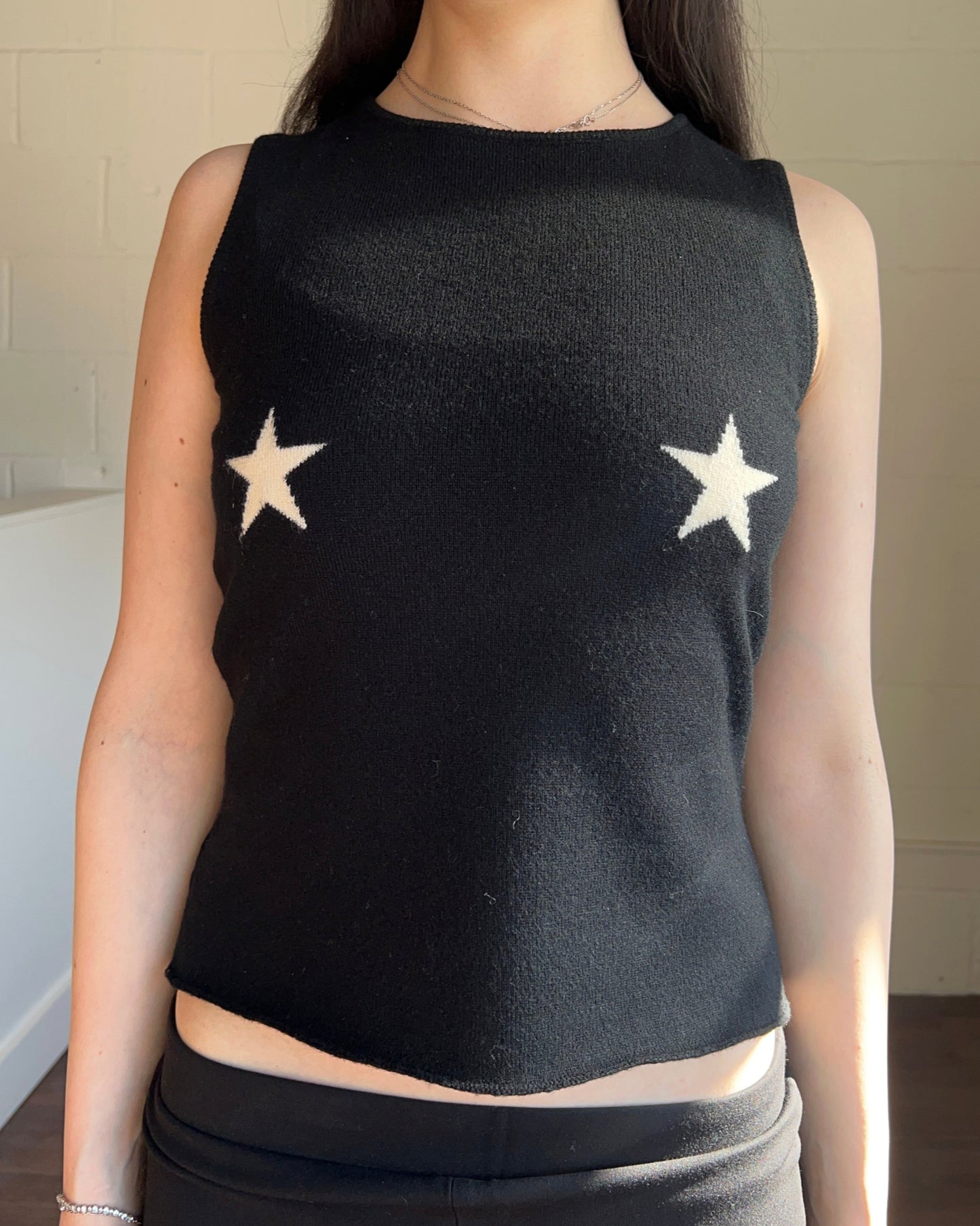French Designer Cashmere Star Vest