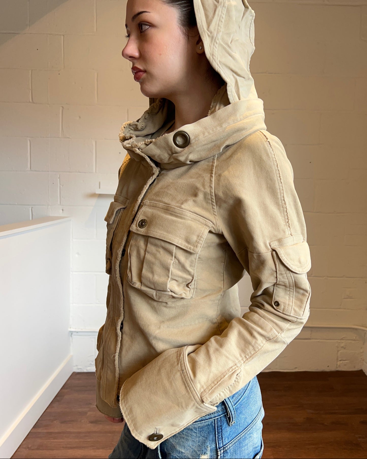 Japanese Brand Wide Neck Cargo Jacket