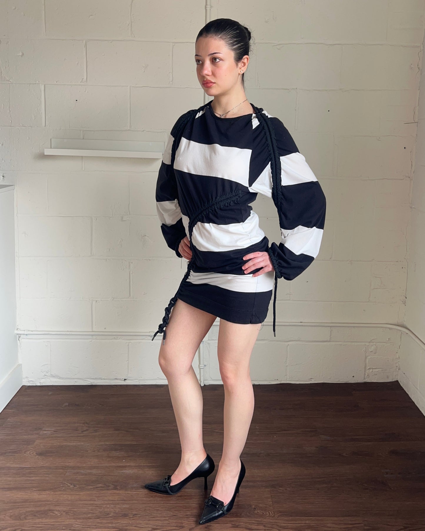 Black & White Striped Dress