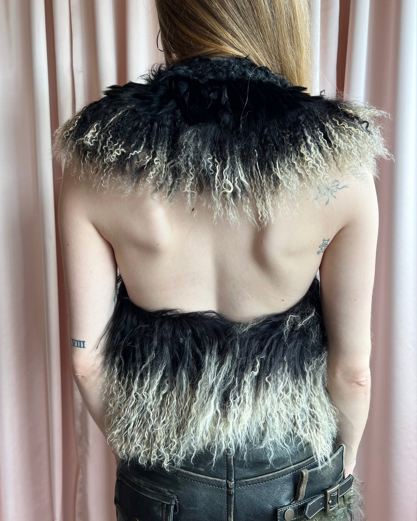 Mihara Yasuhiro Tibetan Lamb & Rabbit Fur Vest