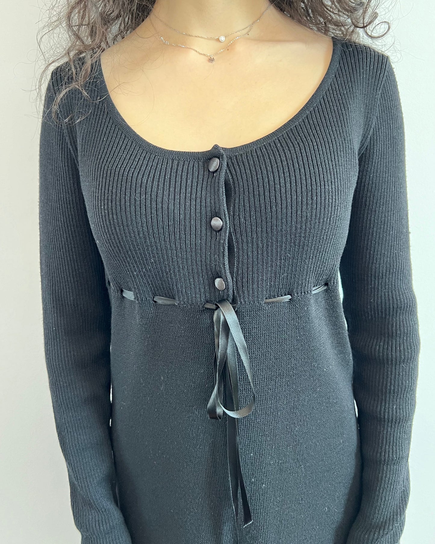 Blumarine Black Knit Dress