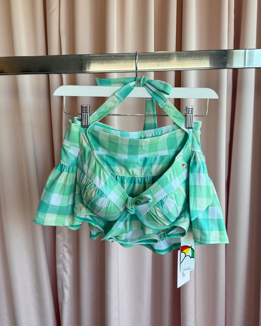 Deadstock Three Piece Gingham Bikini Set