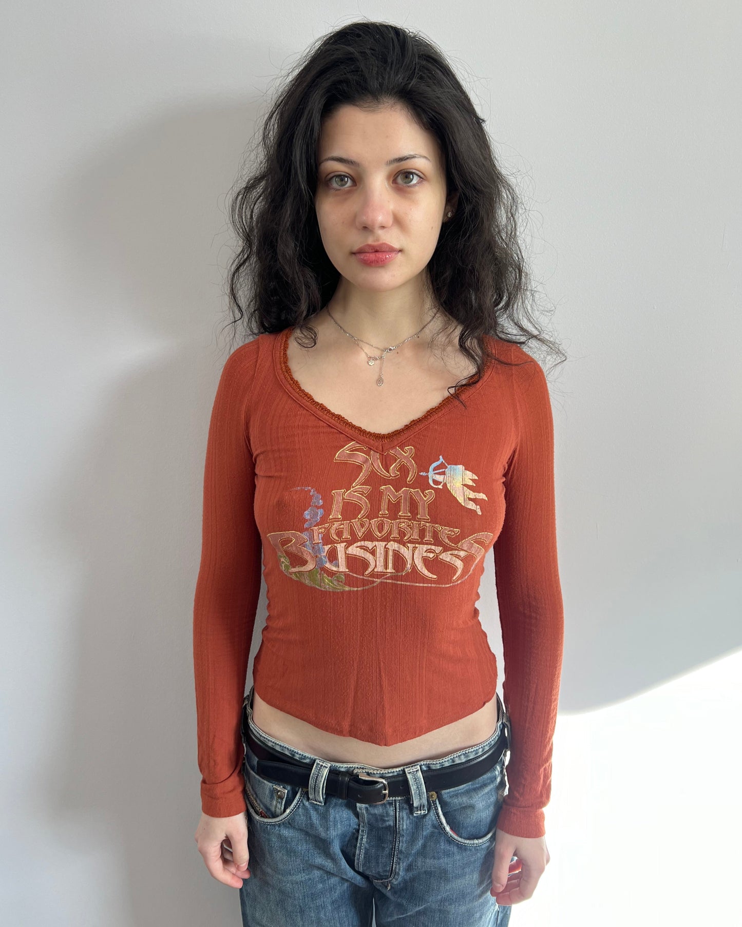 D&G "Sex Is My Favorite Business" Long Sleeve Top