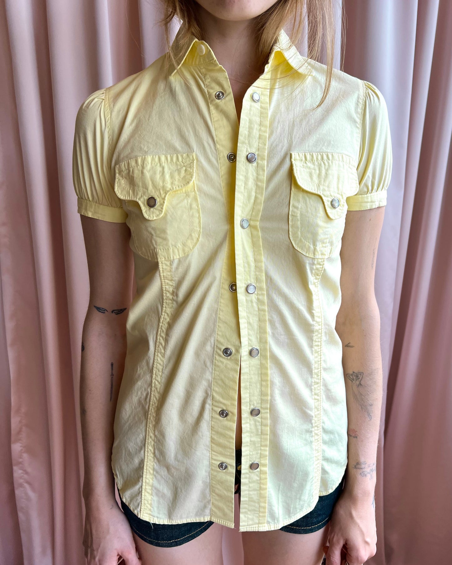 Dsquared² S/S 2006 Baby Yellow Western Top