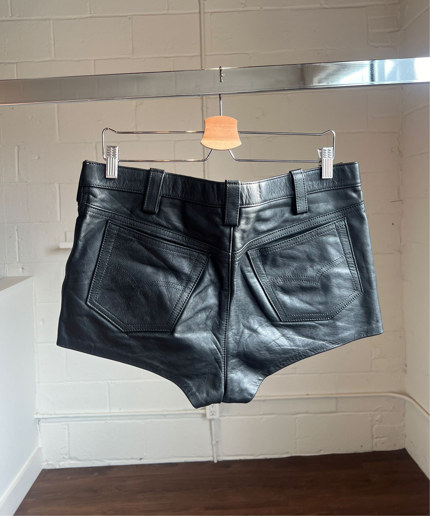 Leather Micro Shorts