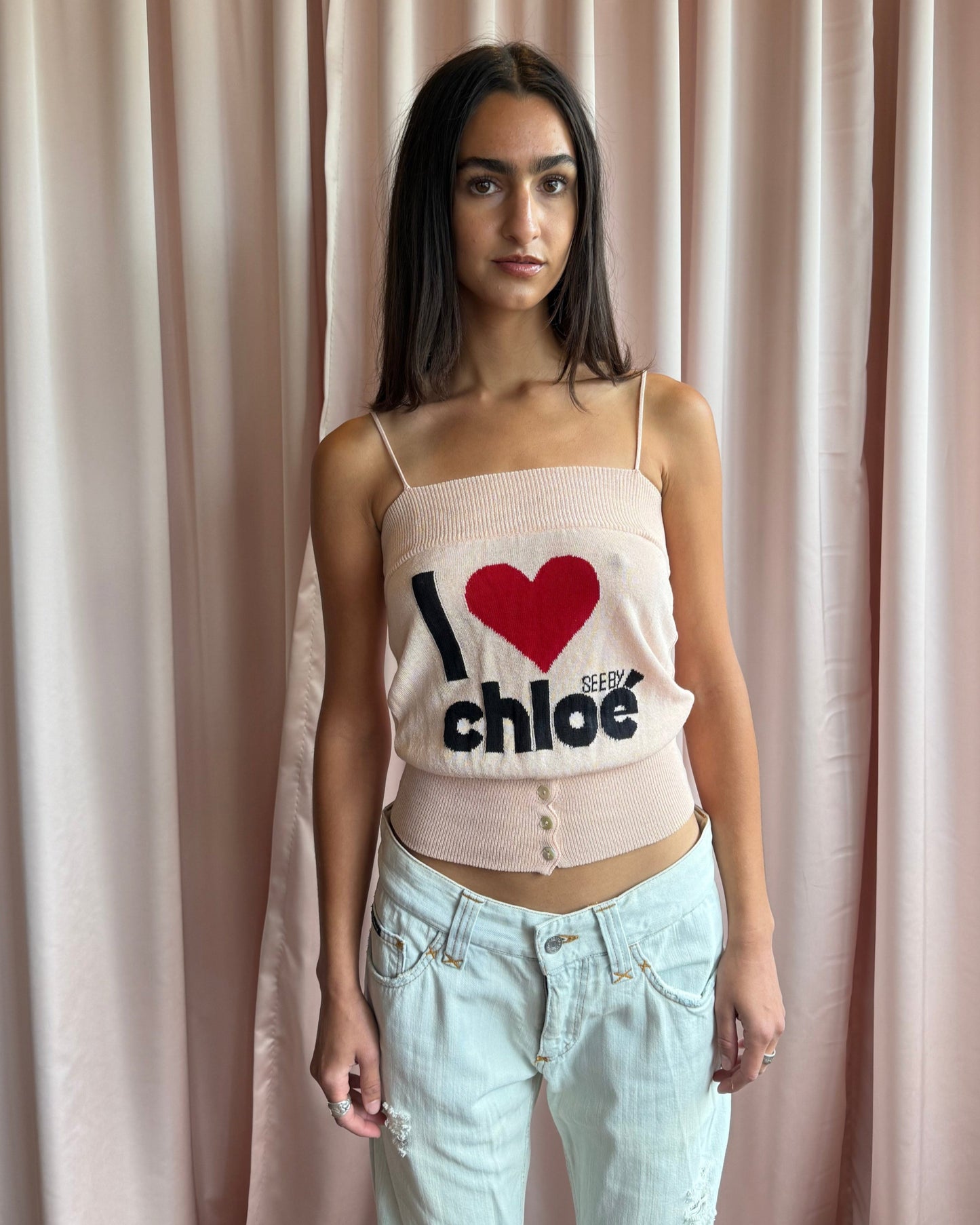See by Chloé "I Love Chloé" Knit Tank Top