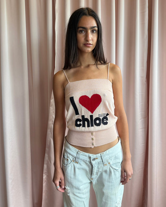 See by Chloé "I Love Chloé"  Knit Tank Top