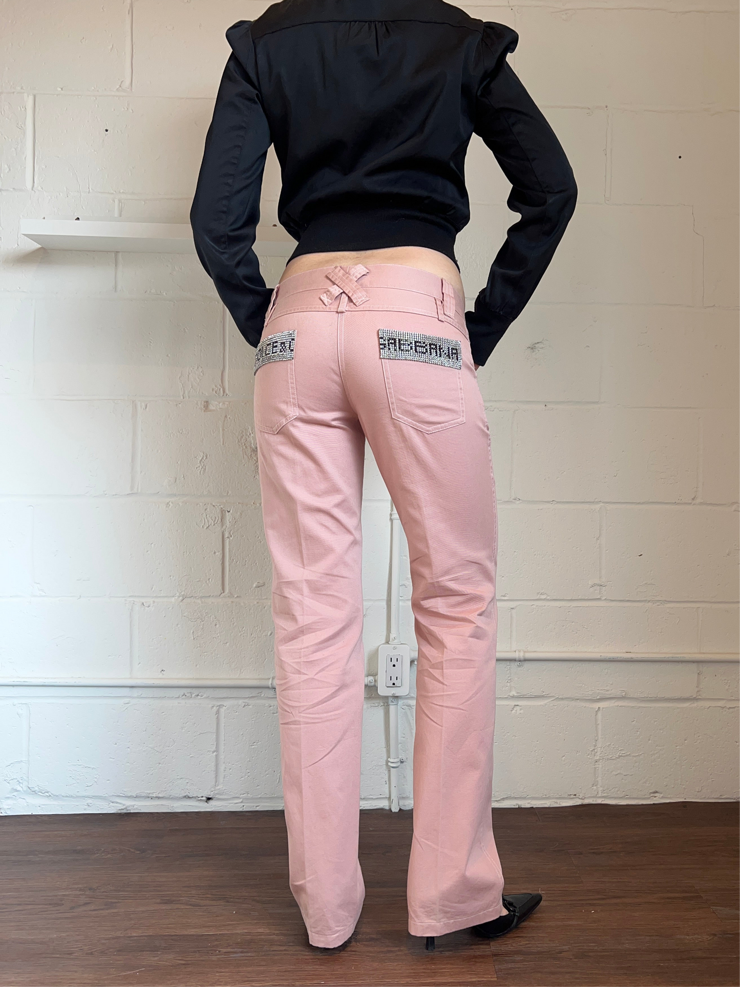 Dolce & Gabbana Crystal Embellished Logo Trousers