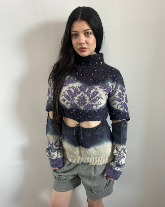 Sportmax Code Sequins Knit Turtleneck