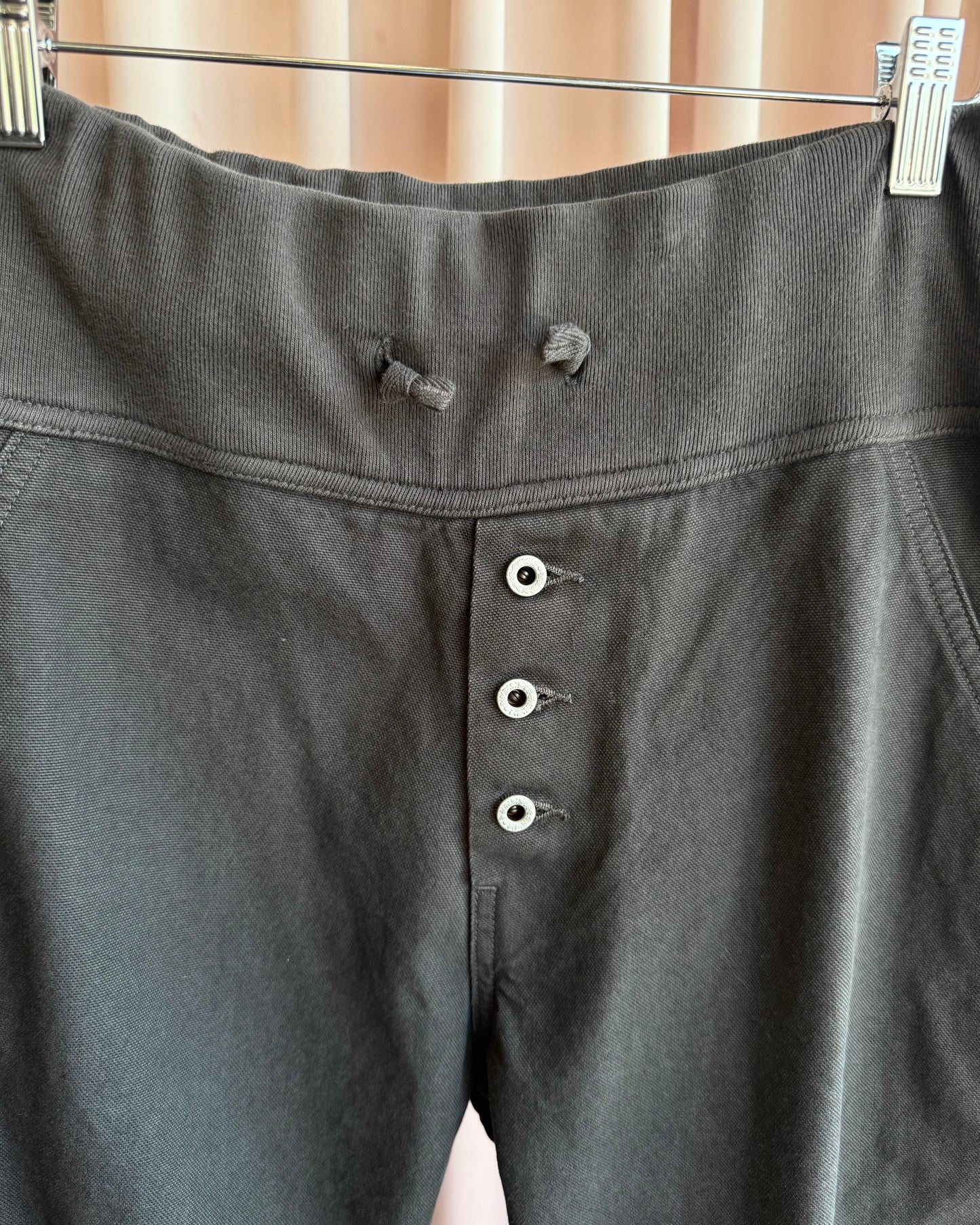 Kapital Dark Grey Cotton Drawstring Wide Pants