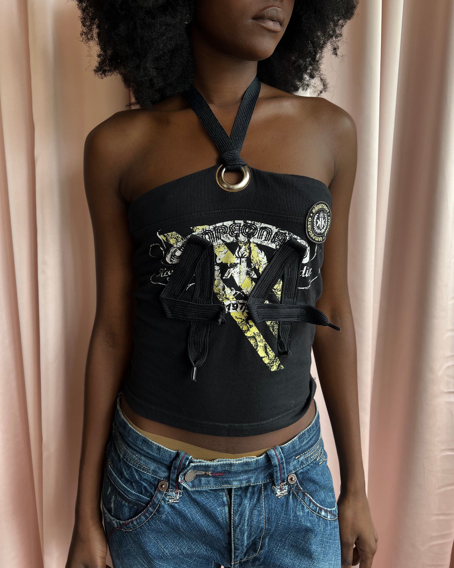 KÄRV Sporty "44" Black Halter Top