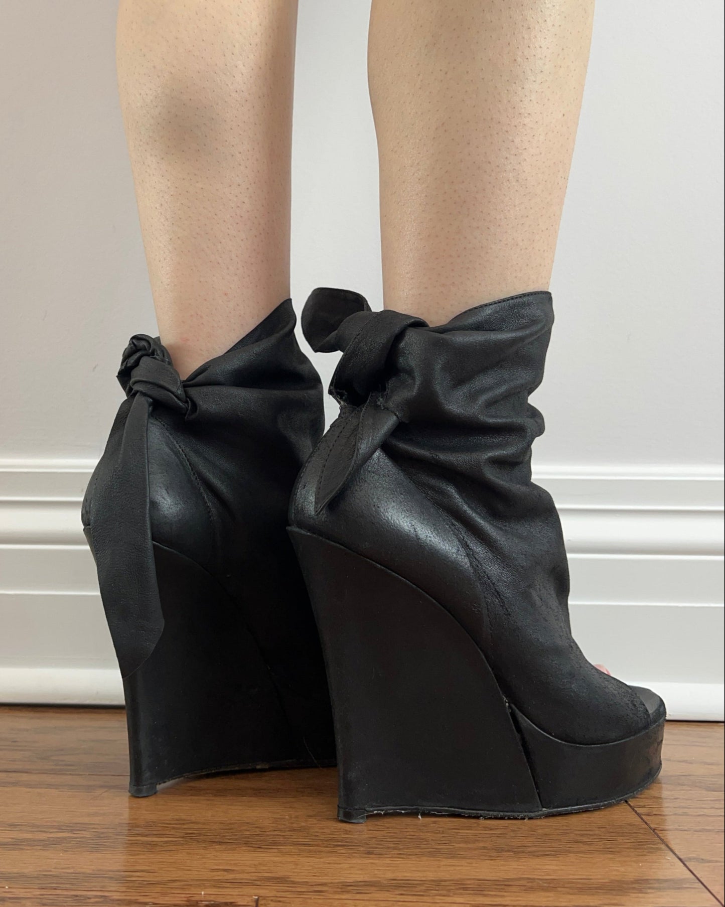 A. F. Vandevorst SAMPLE Peep Toe Wedges
