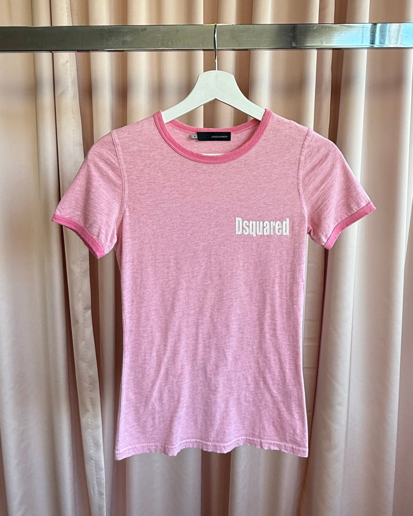 Dsquared² S/S 2005 "Back to Basics" Pink Ringer T-Shirt