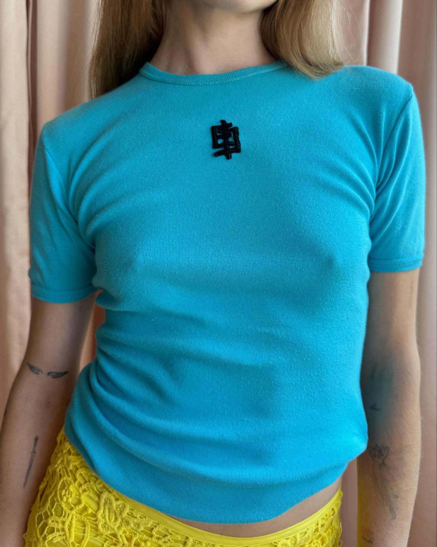 Emilio Pucci 1970’s Vintage Blue Logo T-Shirt