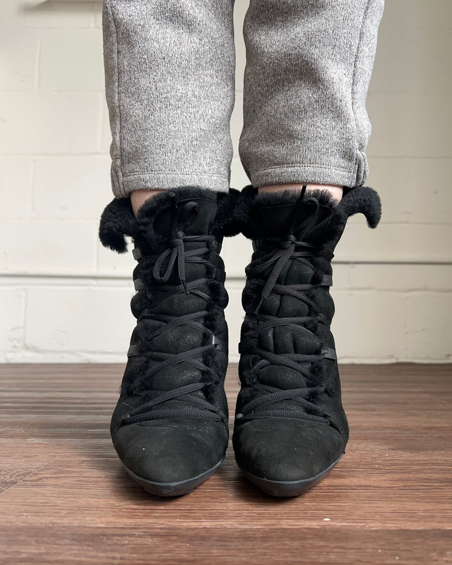 Gucci Shearling & Suede Boots