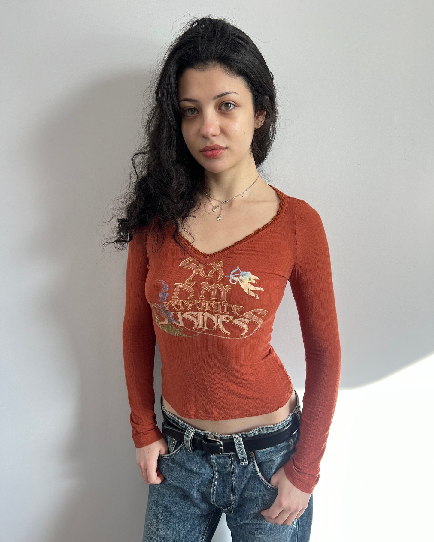 D&G "Sex Is My Favorite Business" Long Sleeve Top