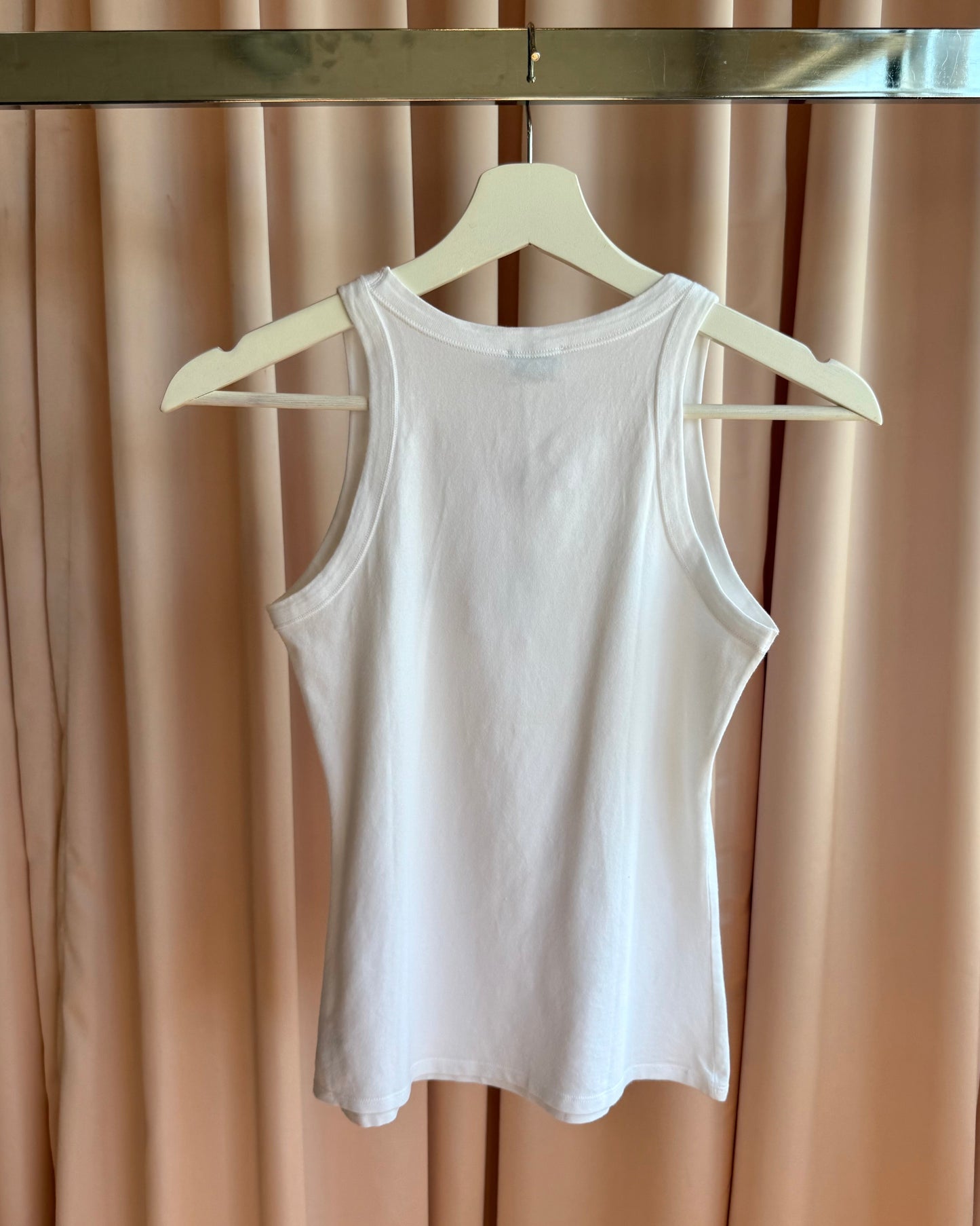 D&G Underwear Logo Embroidered White Tank Top