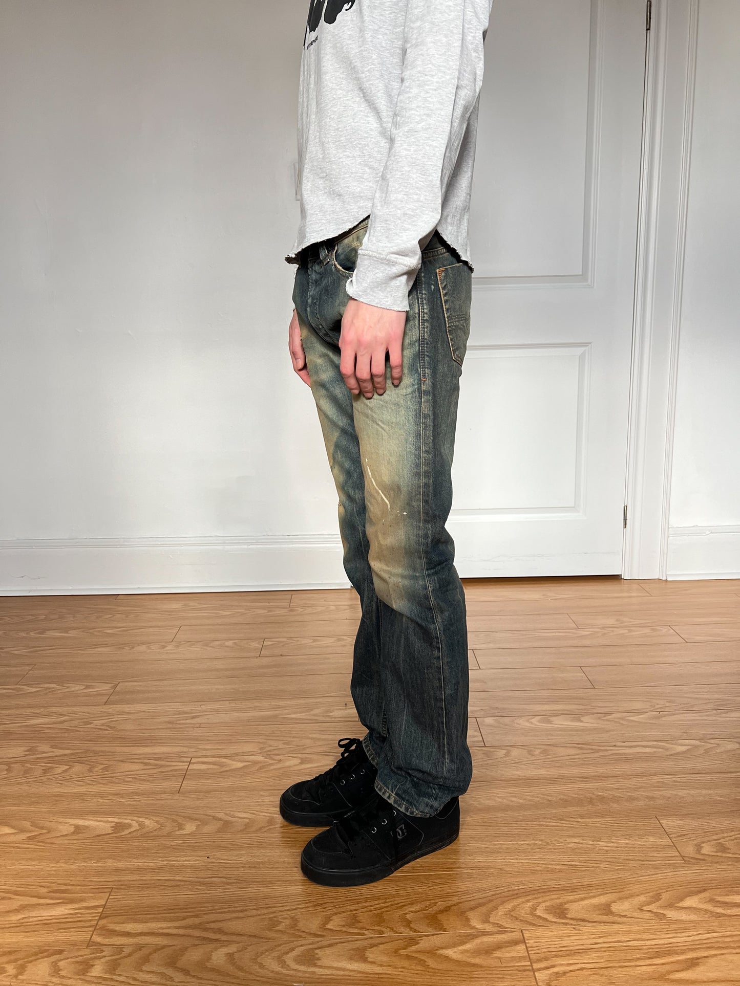 Diesel Paint Splatter Mud Wash Denim