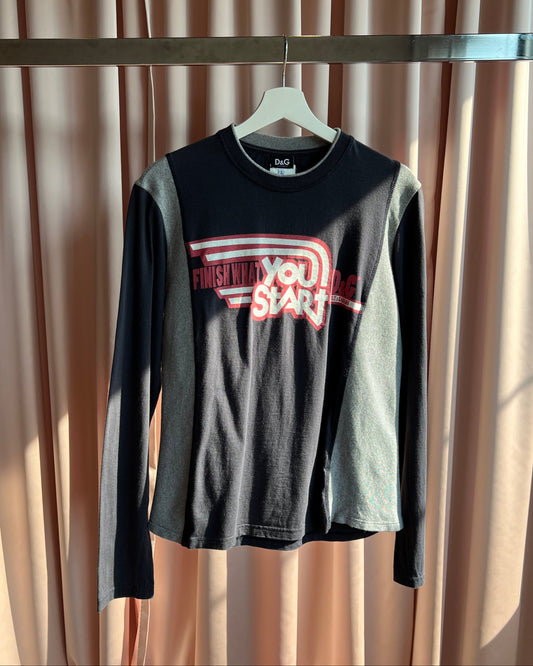 D&G 2000’s Contrast Long Sleeve T-Shirt