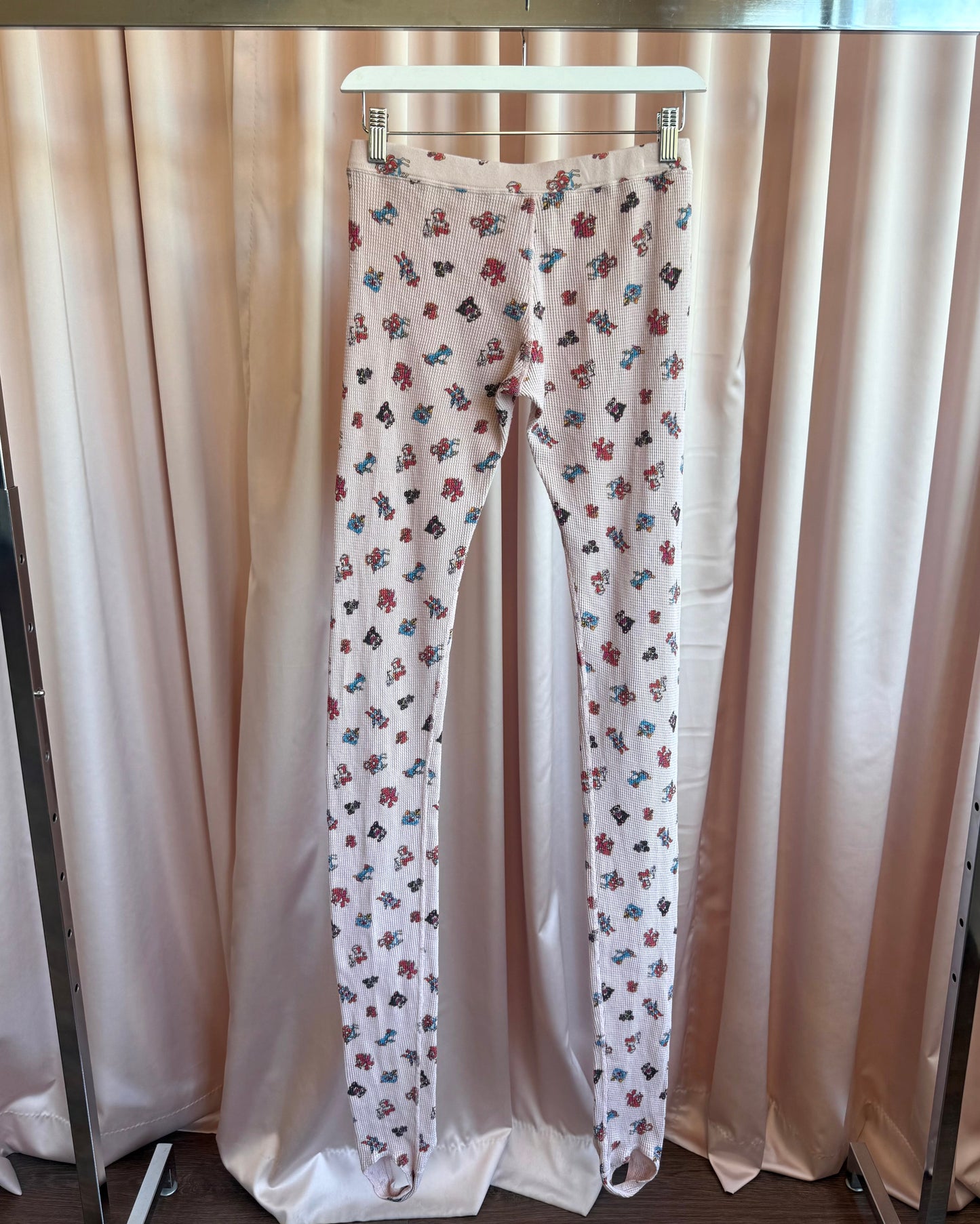 Hysteric Glamour 90's Animal Print Waffle Knit Stirrup Leggings