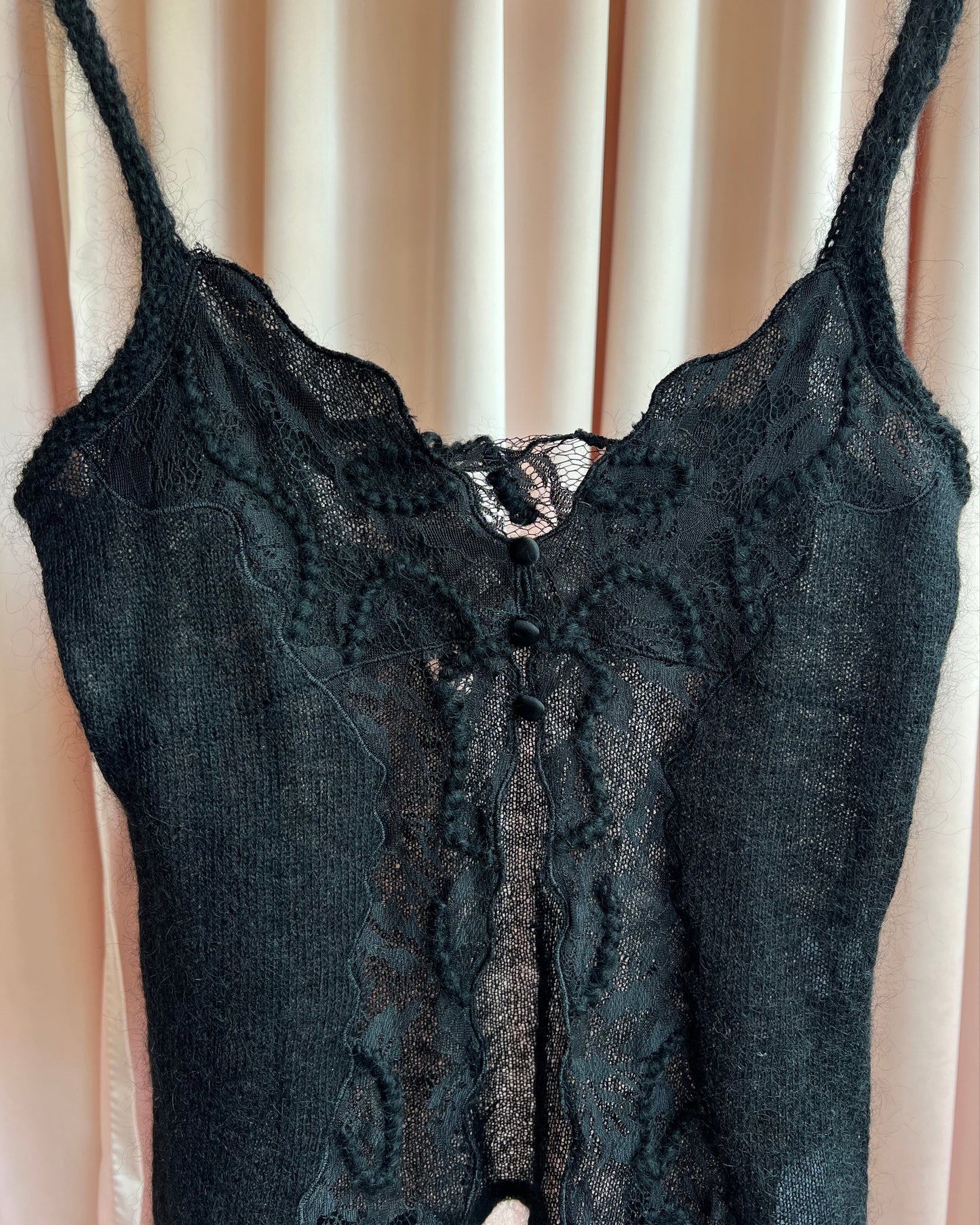 Japanese Brand Mohair Blend Lace Cami