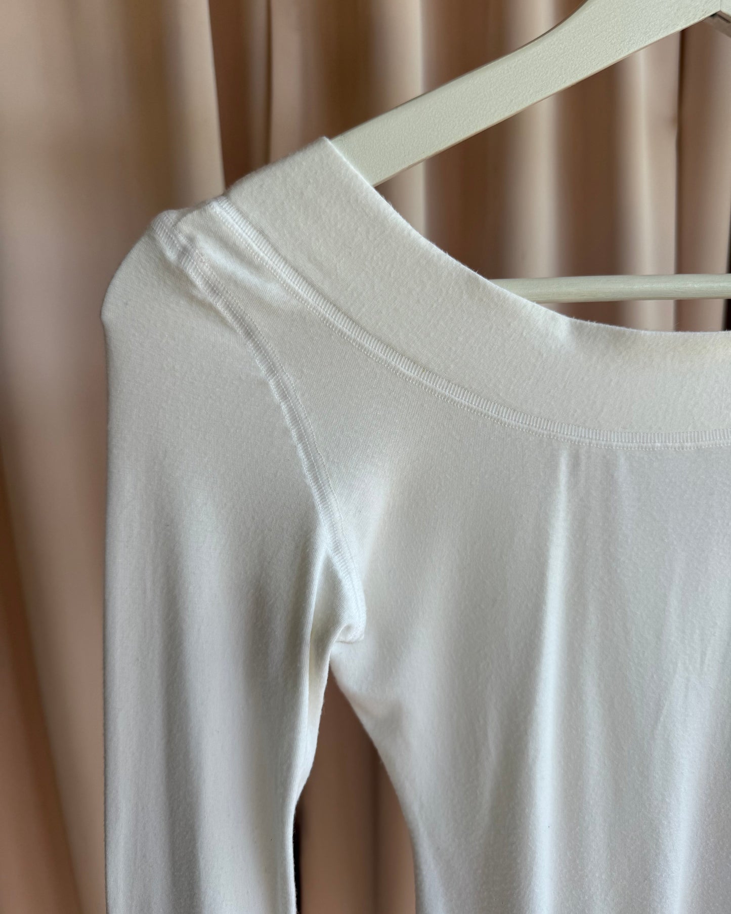 French Brand Cream White Long Sleeve Bodysuit