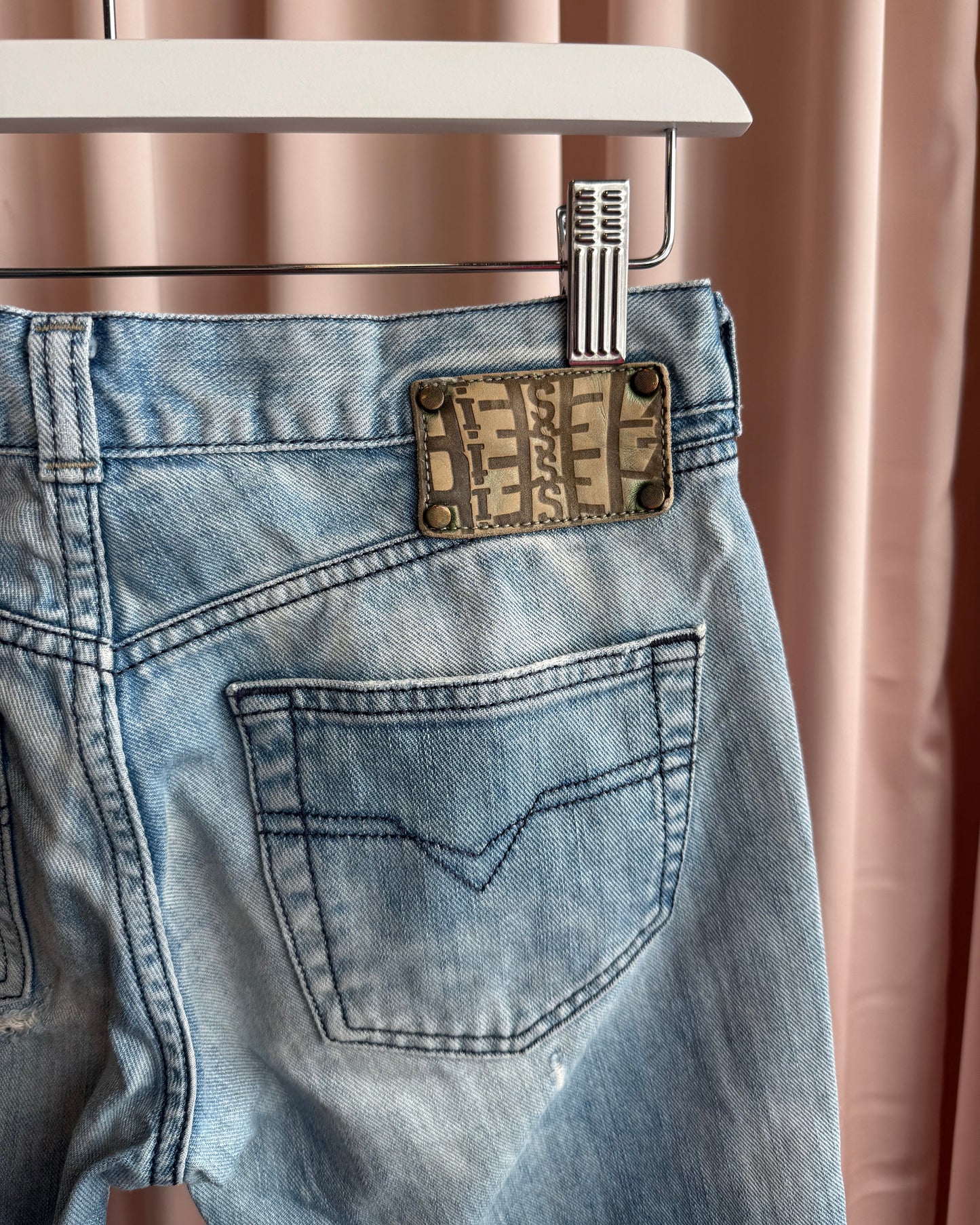 Diesel "Doozy" Light Wash Straight Leg Denim