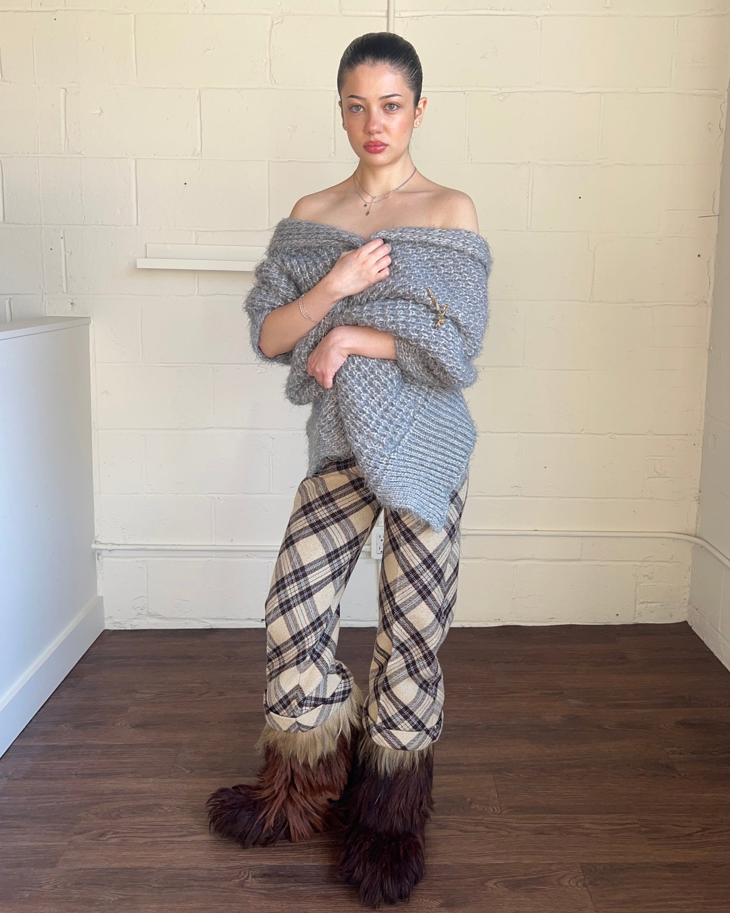 Alexander McQueen F/W 2000 Plaid Wool Trousers