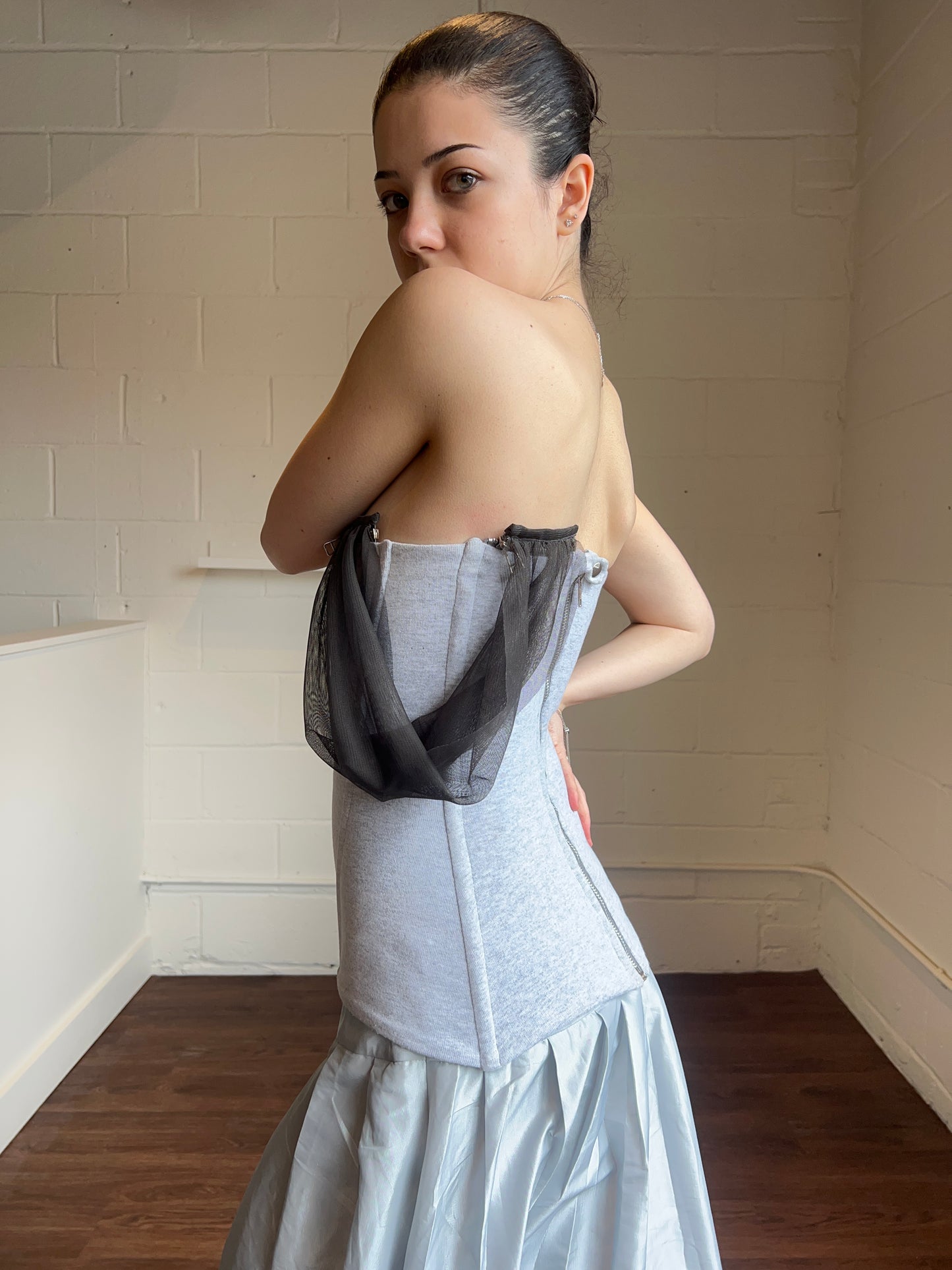 Aurembiaix Polo Bodice with Tulle Sleeve