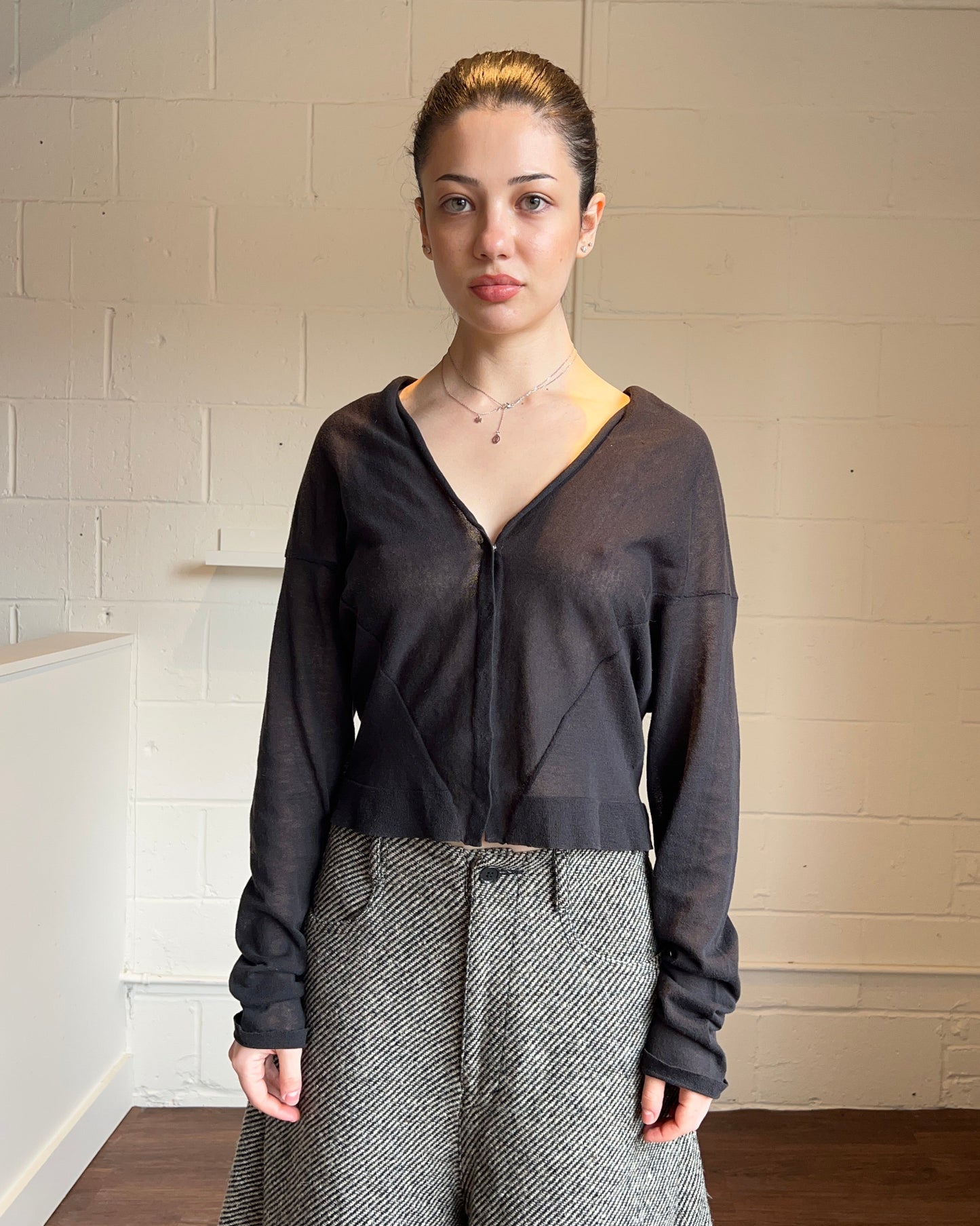 Italian Designer Black Cardigan